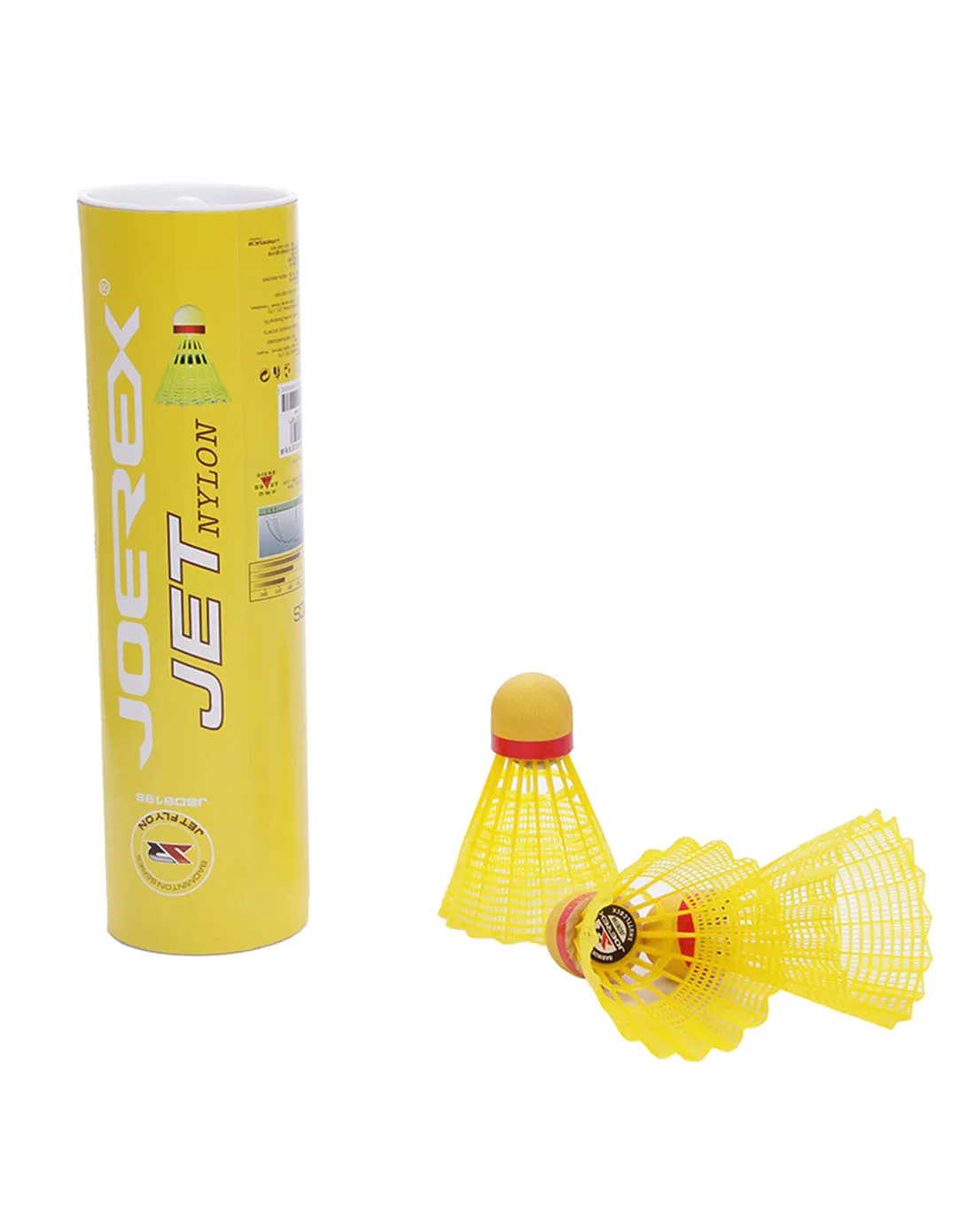6pcs Set Joerex Cheap Nylon Badminton Shuttlecock Brand Yellow Shuttle