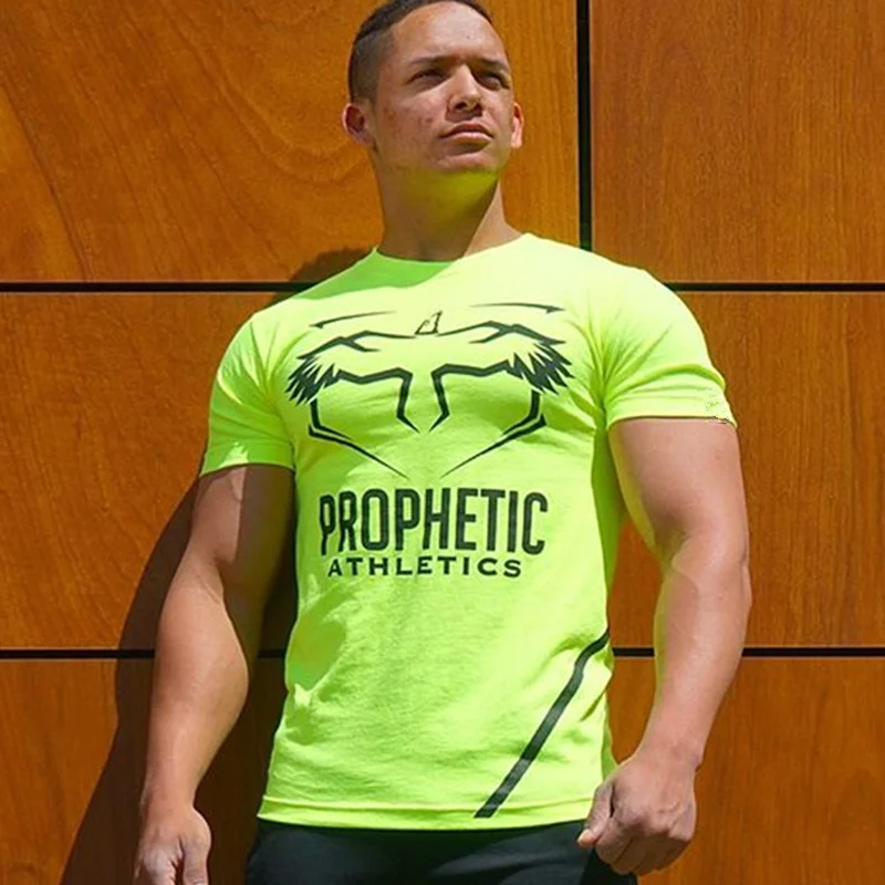 

Summer style Men cotton Short sleeve t shirt Gyms Fitness workout shirts Man Casual Fashion Slim O-Neck Tee Tops Jogger clothing