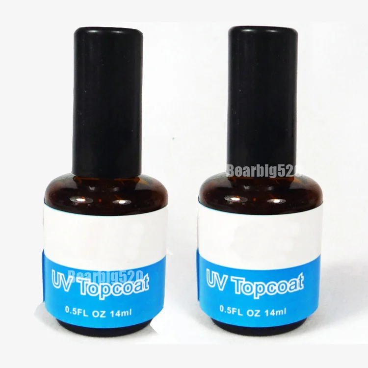 

2x UV Topcoat Nail Art Gel Top Coat Polish UV Gel Gloss Essential Phototherapy