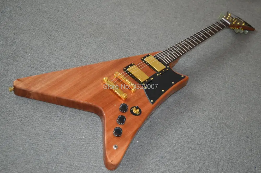 6 strings V shaped body guitar;gold hardwarefree shippingin Guitar