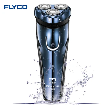 

Flyco Men's Electric Shaver Dark Blue Rechargeable Portable Razor shaving Machine Washable Triple Blade FS373 Electric Shaver
