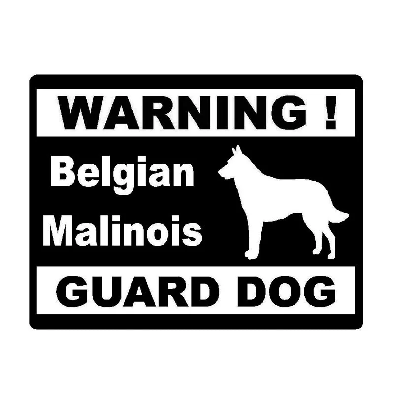 

13.5cm*10.3c Car Styling Personality Warning Belgian Malinois Guard Dog window Stickers