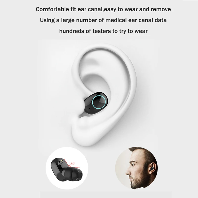 T1 водонепроницаемые Bluetooth наушники беспроводные мини наушники IPX портативные с зарядной коробкой для спорта плавания