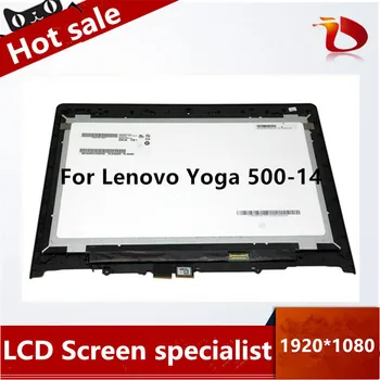 

Free shipping 14'' LCD Touch Screen Digitizer with Frame Laptop Assembly For Lenovo Yoga 500-14IBD 80N4 80N5 500-14ISK 80R5