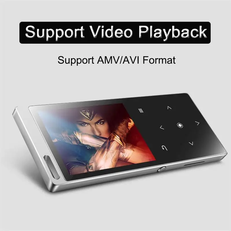 MP3 Player New Arrival Metal Touch Button HIFI Bluetooth Music Player Built-in Speaker 8GB/16GB/32GB/40GB Lossless Sound with FM