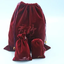 100 шт./лот CBRL маленький бархатный мешок ювелирных изделий бархатный мешочек подарочный бархат drawstring сумка логотип наушники сумка