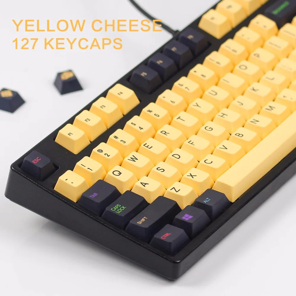 KBDfans Новое поступление pbt keycay dye subbed keycaps chrrey profile полный набор diy механическая