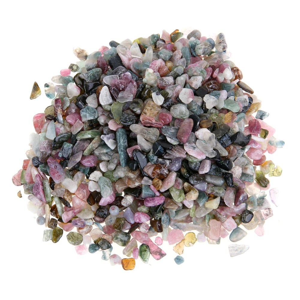 

100g Tourmaline Stone 3-5mm Brazil Assorted Color Tourmaline Round Cut Natural Crystal Stone Decoration Crafts E5M1