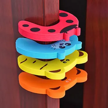 

2019 New 5PCS/Set Baby Hand Pinch Guard Set Security Stopper Children Safety Cartoon Animal Door Stop Cushion