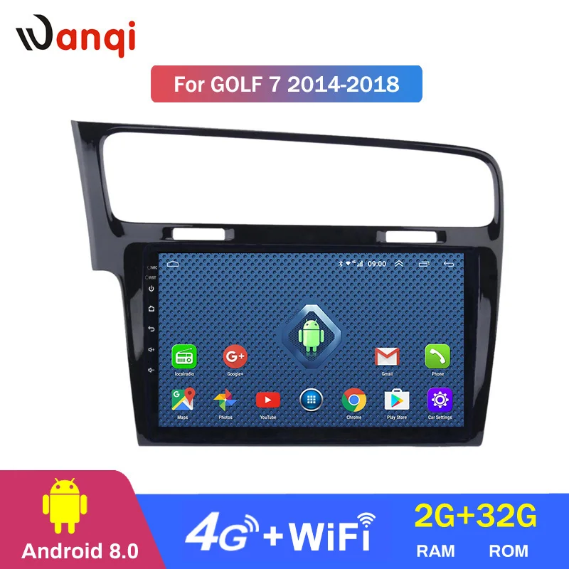 

4G Lte All Netcom 10.1 inch Android 8.0 full touch car multimedia system for golf 7 2014-2018 gps radio navigation