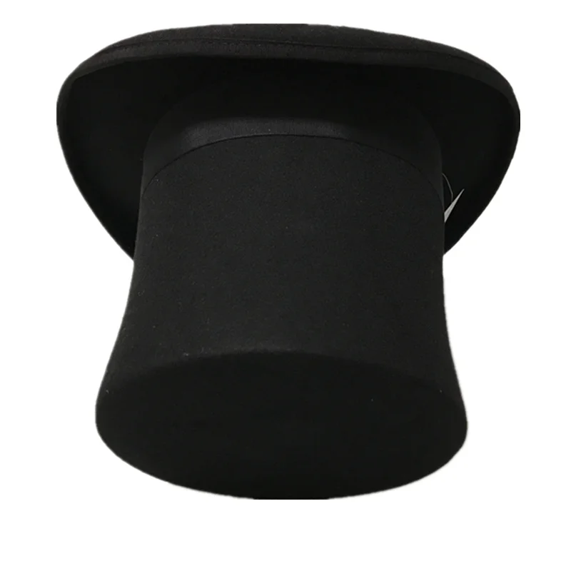 18cm Black Red Gray High Wool High Top Hat For Men And Men Chapeau Fedora Magician Felt Vintage Party Church Hats S M L XL