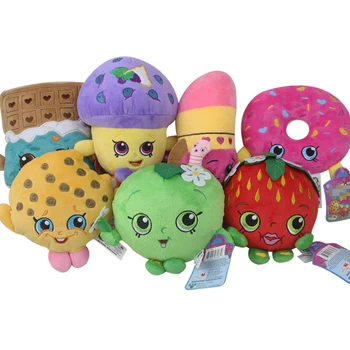 

Lovely Fruit Plush Toys 17-25cm Strawberry Apple Cookies Donuts Lipstick Muffin Plush Stuffed Toys Doll for Children Kids Gift