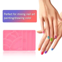 Пластиковая палитра для дизайна ногтей УФ Гель-лак краска для рисования держатель пластины Макияж набор инструментов случае маникюрные инструменты
