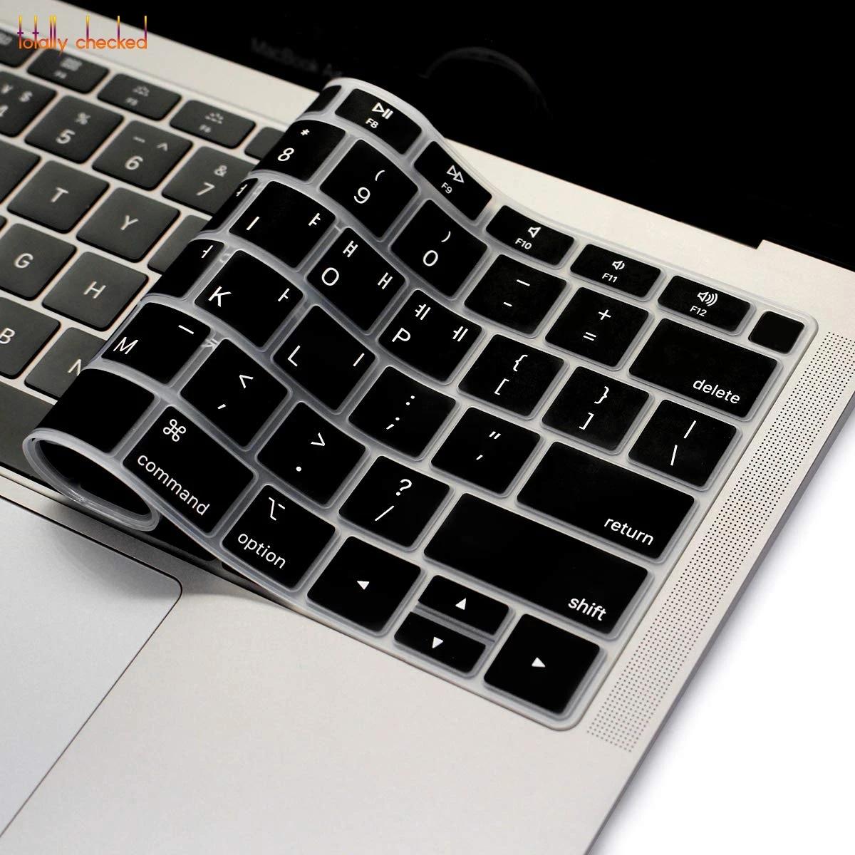 Корейский чехол для клавиатуры MacBook New Air 13 &quot 2018 A1932 с сенсорным ID черный цвет