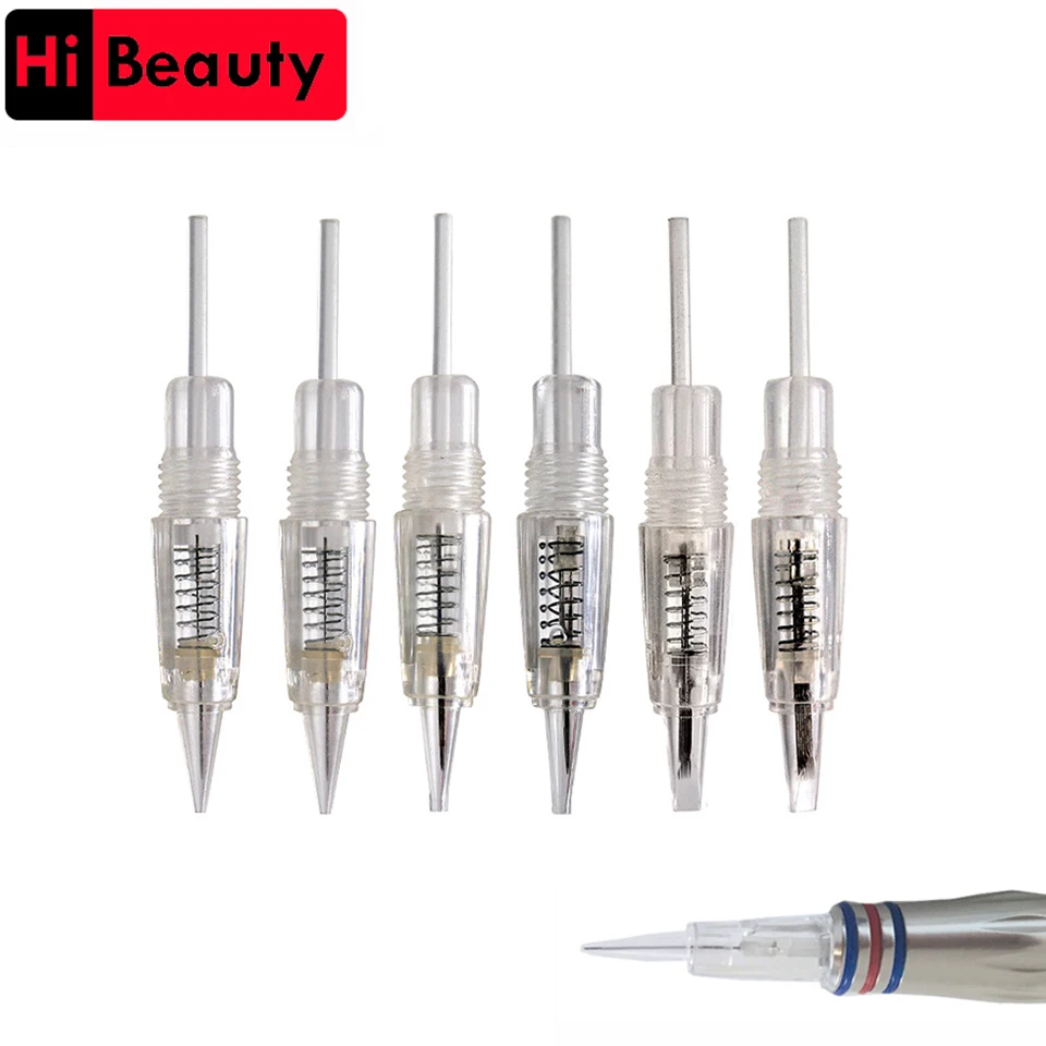 Cartouches d'aiguilles à vis de tatouage jetables 8mm, pour Microblading Semi-permanentes, pour Microneedling, 100 pièces/lot