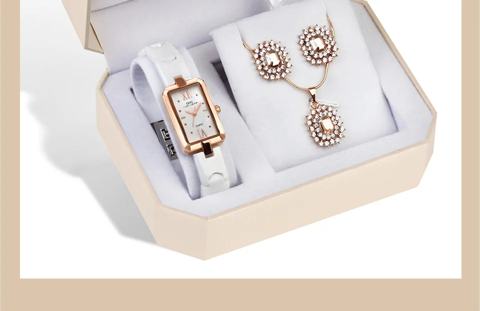 Бренд IBSO, креативные кварцевые женские часы, ожерелье, серьги, набор, наручные часы с металлическим ремешком, женские часы для подарка