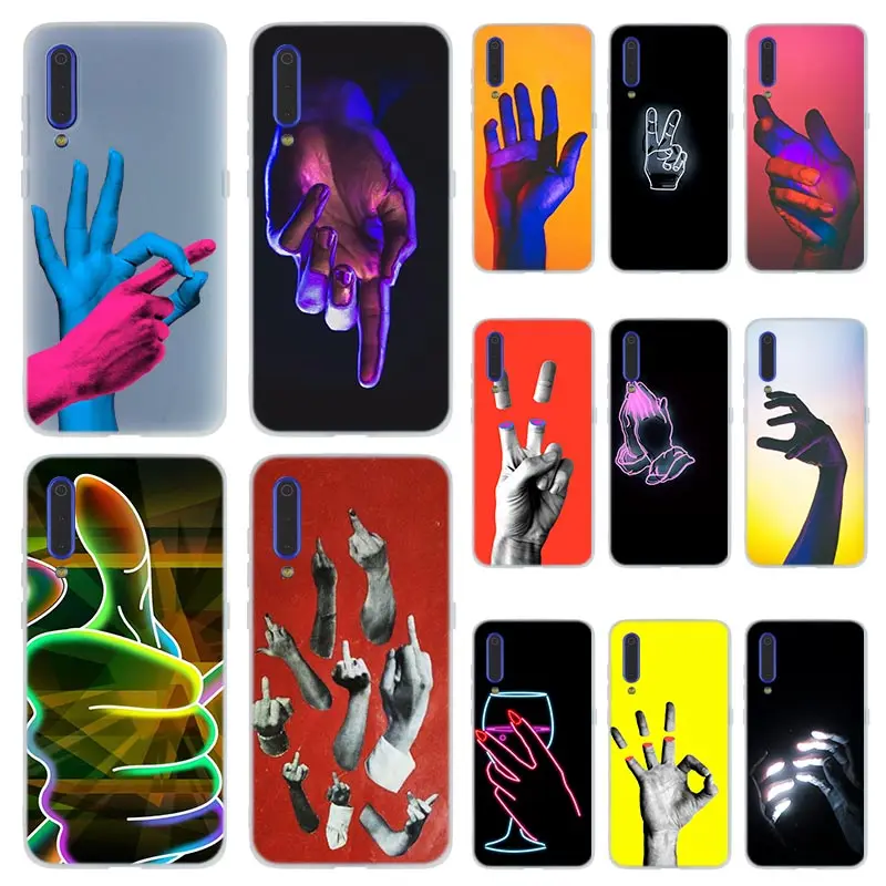 Чехол для телефона MLLSE Hands Under Neon Lights Xiaomi MI 9 8 A2 Lite SE A1 pocophone 6 6X 5X MAX 3 mi10 Mi9 Mi8|Бамперы| |