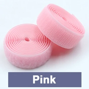 Haisen, 2 см* 1 м мягкий нейлоновый крюк и петля клейкая застежка, AB липкие наклейки/волшебная лента для DIY швейных аксессуаров одежды, сумки - Цвет: Pink - G