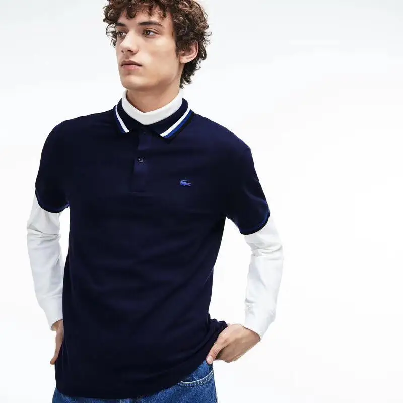 Lacostelegend T Shirt mens classic summer cotton Leisure outdoor Short Sleeve Tees Men T shirt comfortable ropa deportiva hombre