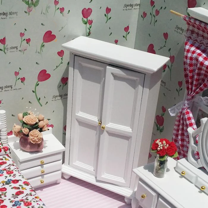 G05-X4648 rement الأطفال طفل هدية لعبة 1:12 دمية مصغرة الأثاث مصغرة خشبية خزانة بيضاء اللون 1 قطع G05-X4648 rement الأطفال طفل هدية لعبة 1:12 دمية مصغرة الأثاث مصغرة خشبية خزانة بيضاء اللون 1 قطع