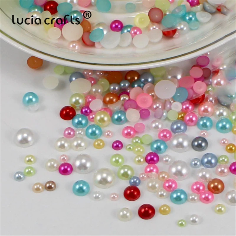 Lucia-crafts-4-8mm-Assorted-Colors-Half-Round-Flatback-AB-Pearls-Rhinestone-20g-pack-Approx-300pcs (3)