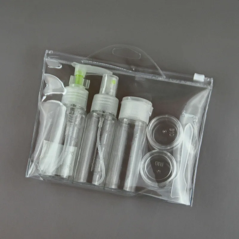 6pcs/set Mini Plastic Transparent Small Empty Bottle Outdoor Travel MakeUp Skin Care Lotion Case Container Bottle 1j25