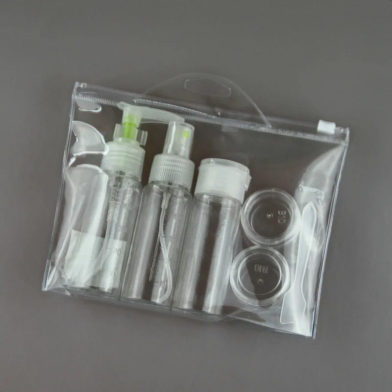 

6pcs/set Mini Plastic Transparent Small Empty Bottle Outdoor Travel MakeUp Skin Care Lotion Case Container Bottle 1j25