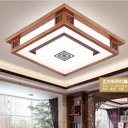 Потолочный светильник в китайском стиле, лампа для гостиной, твердая древесина, Античная китайская лампа, креативный потолочный
