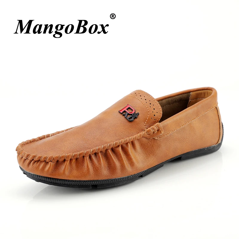 

Man Loafers Flat Black Khaki Man Casual Shoes Slip-on Driving Shoes for Male Spring Autumn Loafers PU Leather Casual Shoes