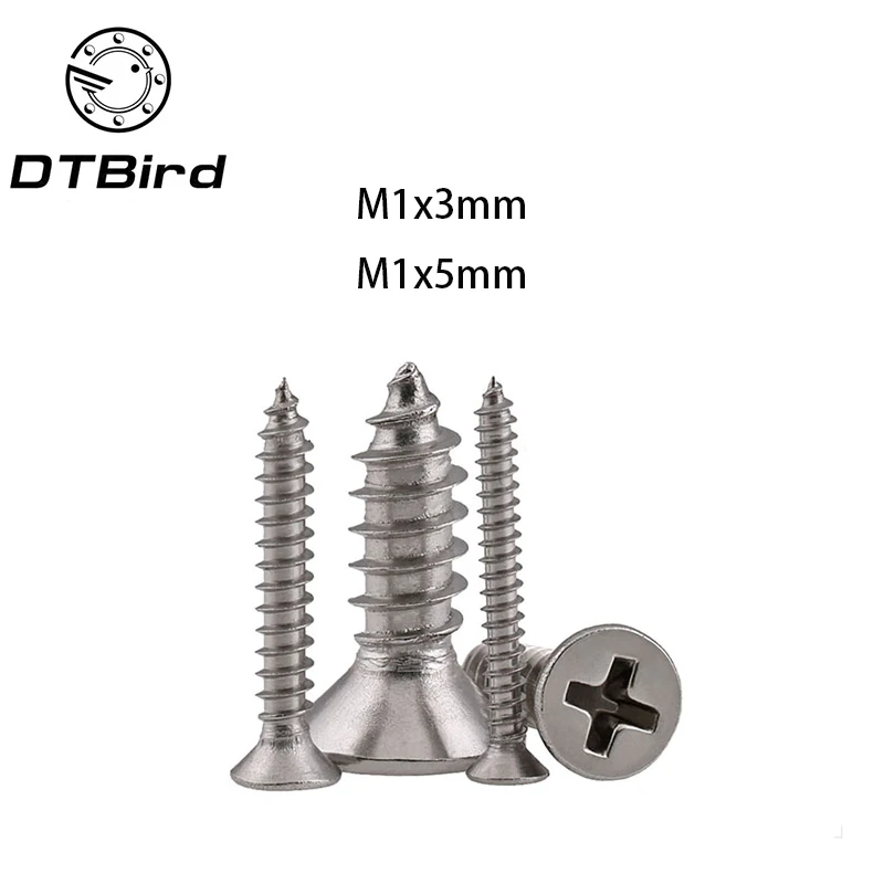 M1*3/5mm m1x3/5mm GB846 304 Stainless Steel Countersunk Sunk Head Tapping Screws Hot sale New styel | Обустройство дома
