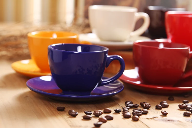 

1pcs Bottom Cappuccino Coffee Cup Beauty And The Beast Coffee Set British Italian Mocha Ceramic Cup And Saucer Free Shipping