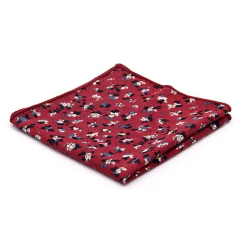  Cotton Hankerchief Scarves Vintage Fabric Men Pocket Square Handkerchiefs Sweat Absorbing 25*25cm S