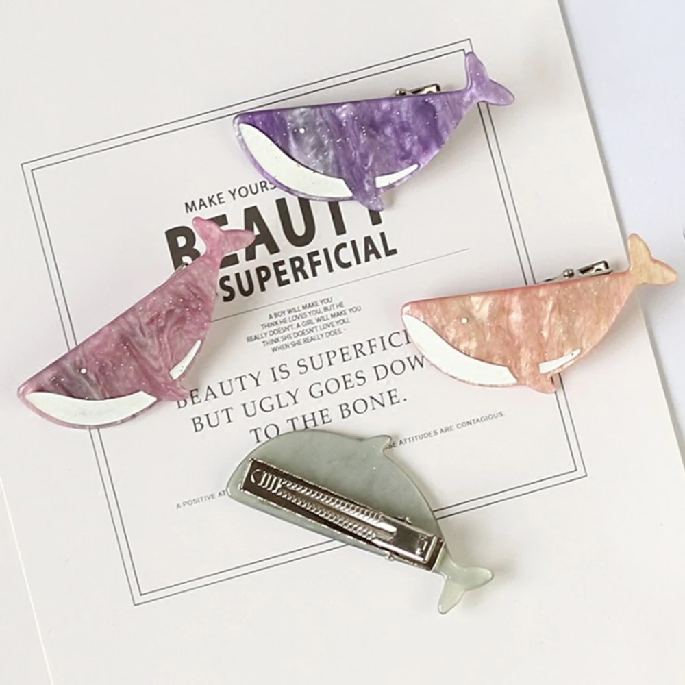 

Fashion Design Dolphin Hair Clip Women Headwear Hair Accessories Hairpins Glitter Floral Hair Barrette Girls Summer Hair Tools