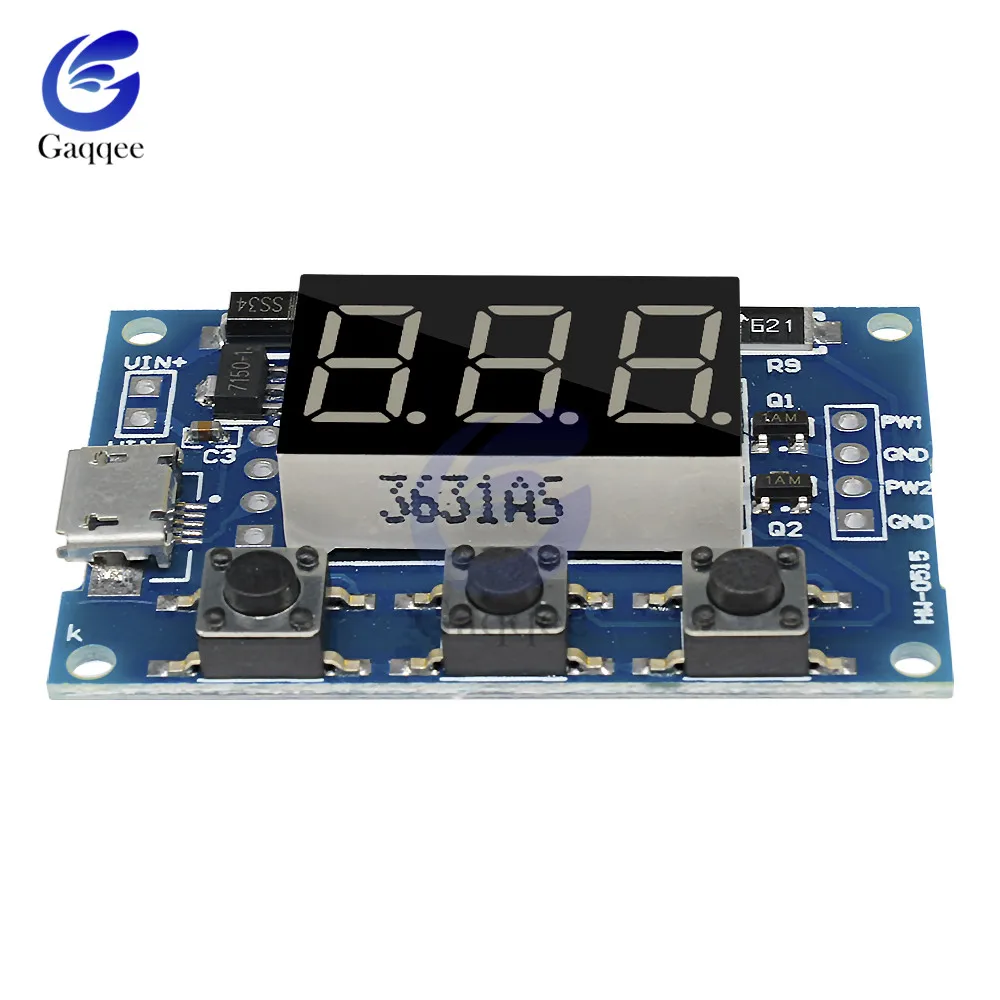 DC PWM Signal Generator Micro USB 2CH Adjustable Duty Cycle Pulse Frequency Digital LED Display Tube DC 5V 12V 24V 1Hz~150KHz