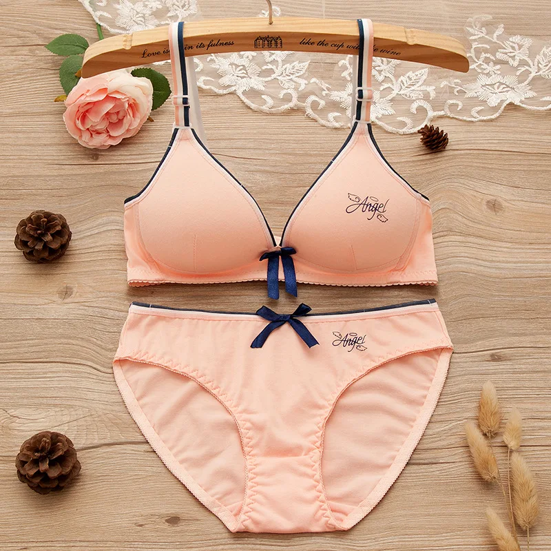 

2018 New Lace Training Bra Cotton Training Bra Underwear Sets For Girls 1030