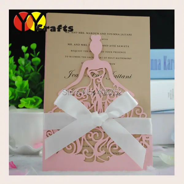 Европейский стиль свадебные пригласительные карточки пустой внутри с конвертом и уплотнением лазерная резка девушка день рождения или свадебные пригласительные карты