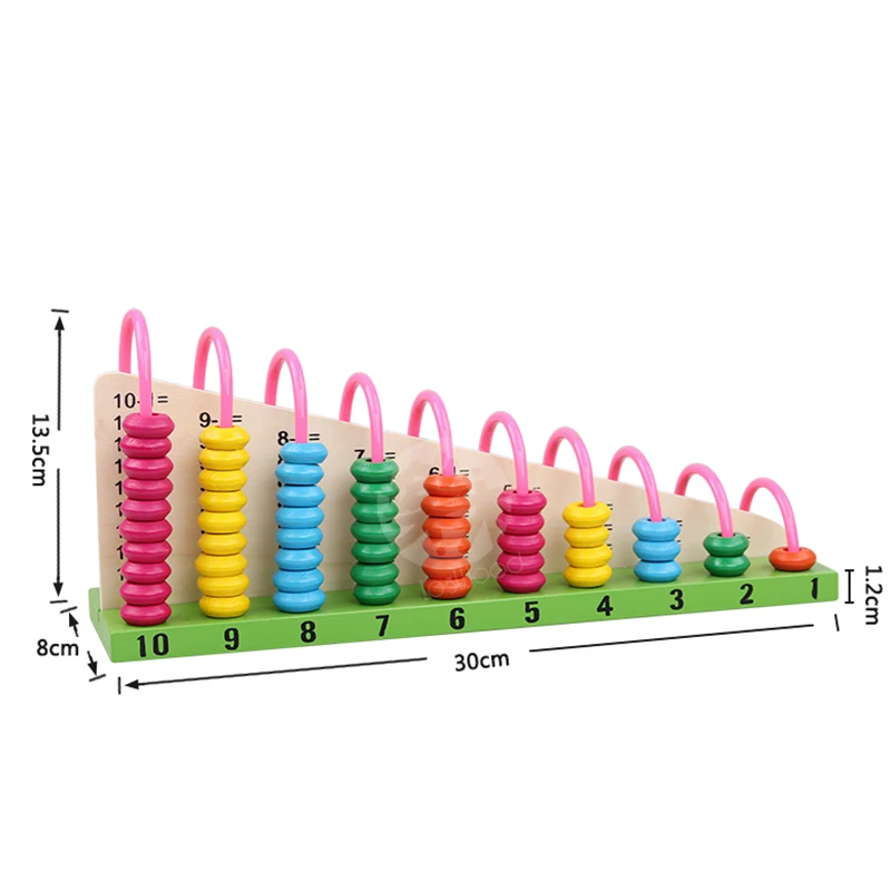 WOOD Wooden abacus Baby Math toys Rainbow Bead Classic montessori Mathematic Wooden Toy learning Early educational toy gift