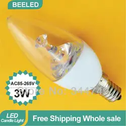 6 шт./лот светодиодный свет свечи E14 3 Вт 9 SMD 2835 Epistar 220 В-240 В 400lm теплый белый /холодный белый CE & ROHS Бесплатная доставка/Почта Китая