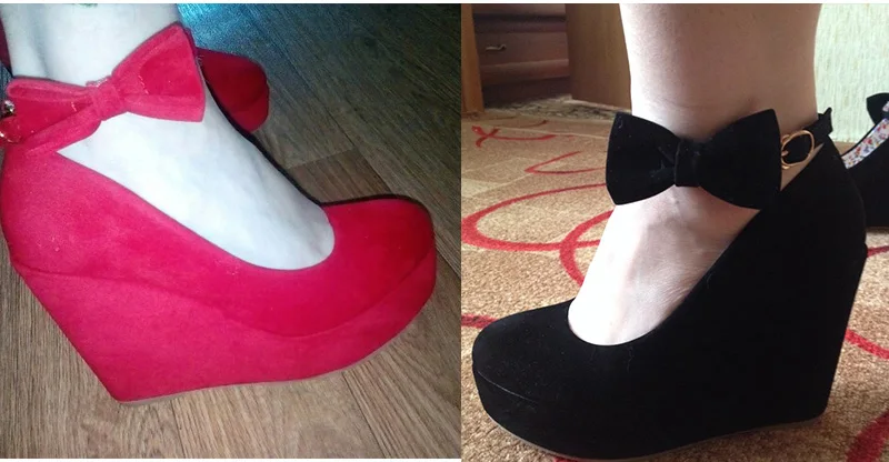 MCCKLE/Женская обувь на высоком каблуке; женские туфли-лодочки на танкетке размера плюс; женские свадебные туфли из флока с ремешком на щиколотке и пряжкой