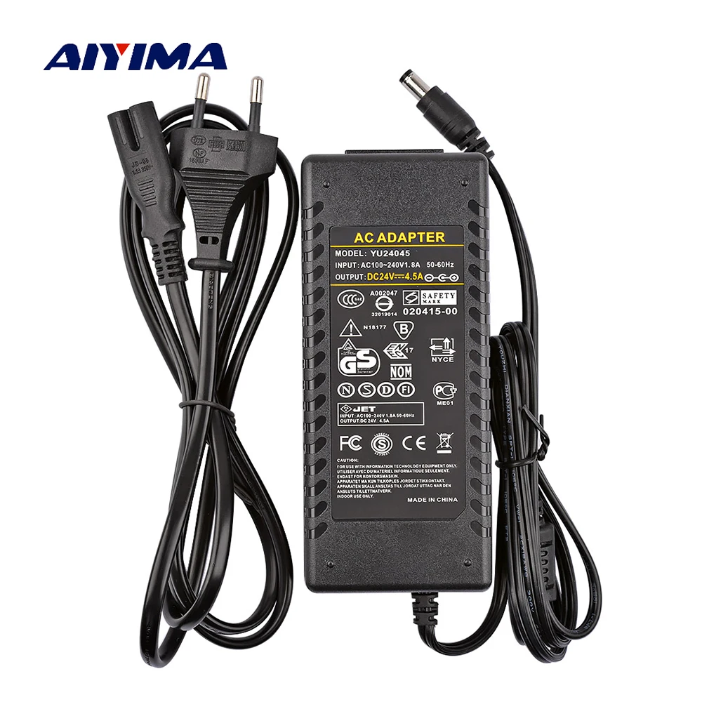 AIYIMA Amplifier 24V Power Adapter AC100 240V To DC24V 4.5A Power