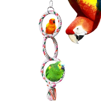 

1PCS Tricycle Cotton Climbing Wood Parrot Bite Toy Climbing Toy Parrot Cock Parrot Stand Bird
