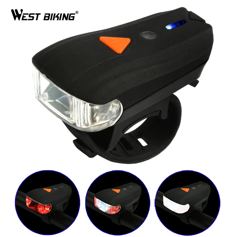 WEST BIKING Bike light USB Rechargeable Front Cycle Torch Light