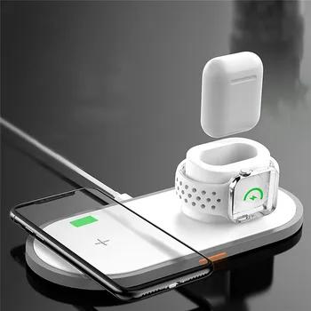 

Qi Wireless Charger Pad for iPhone 8 XS X Max XR for Apple 4 3 2 1 for Airpods 1 2 Output 10W Quick Charge Fast Charging