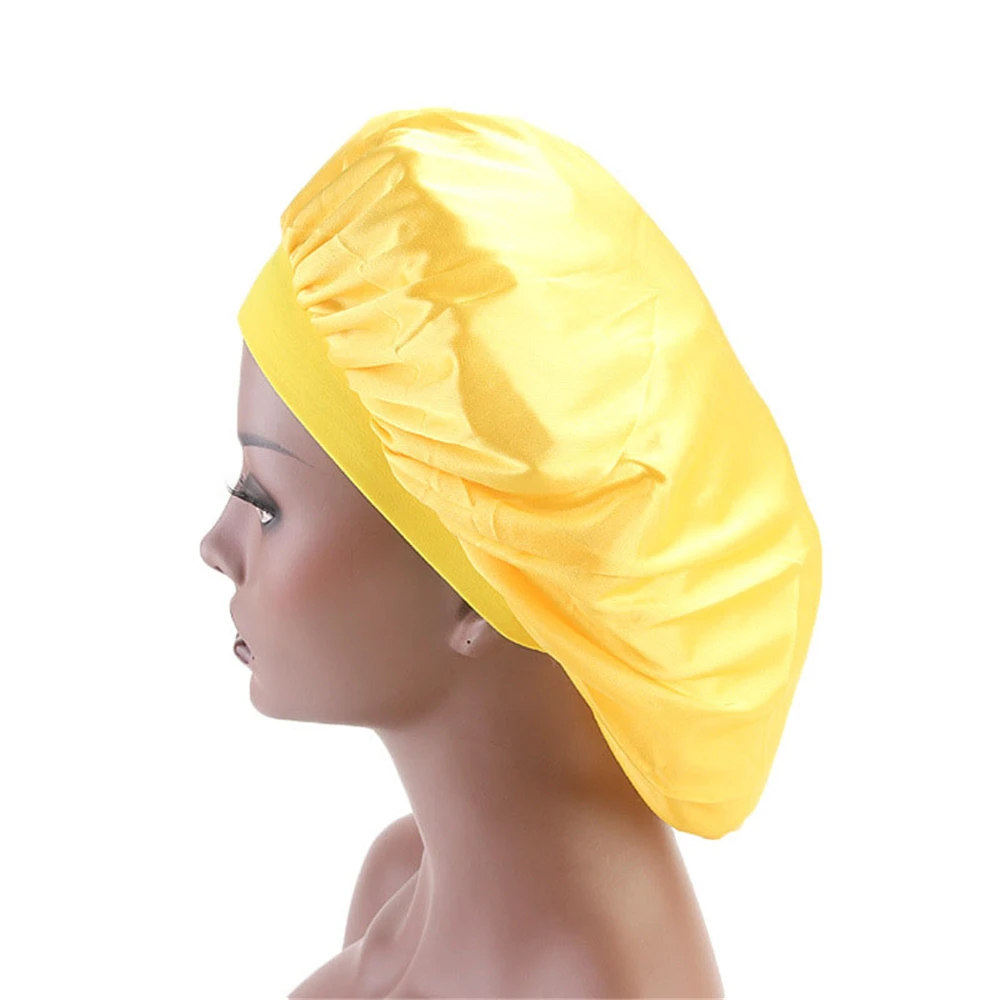 Женская шапочка для салона красоты широкая Атласная сна|Женские Skullies и шапочки| |