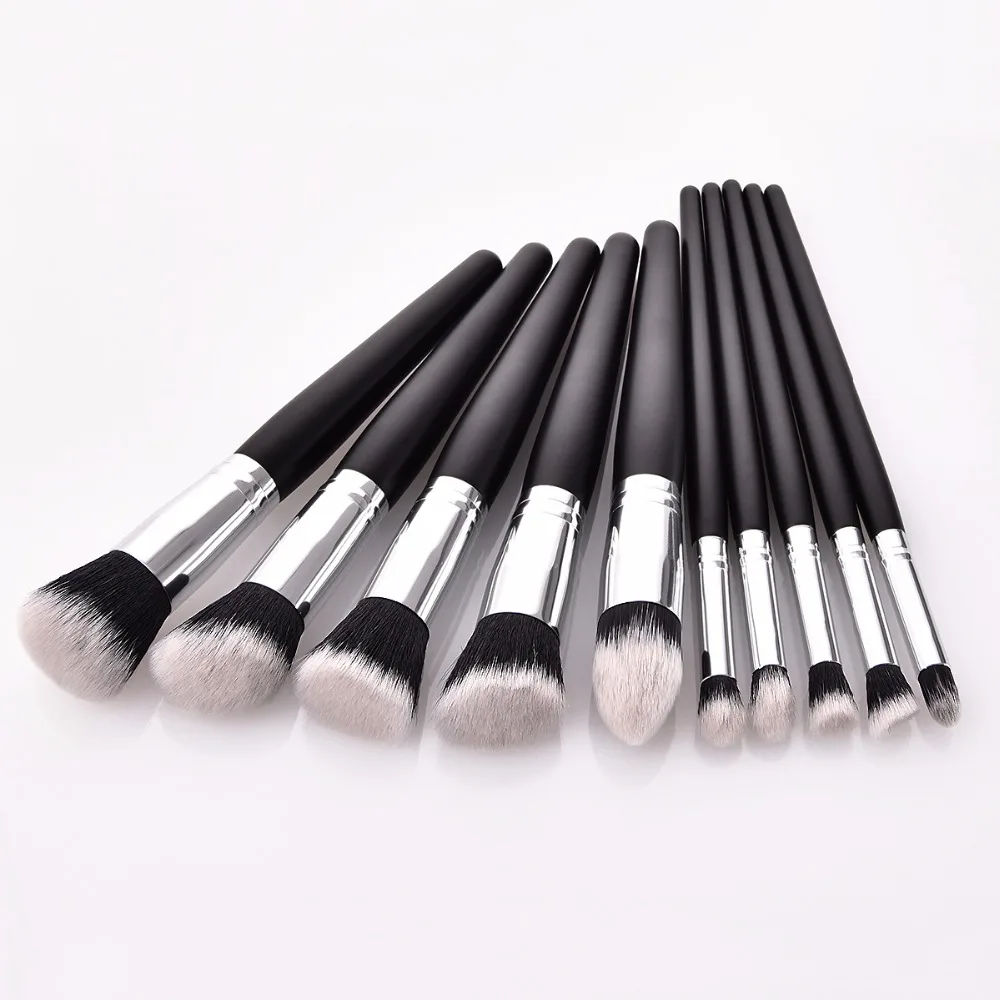 10 Pcs Makeup Brushes Set Foundation Powder Eyeshadow Lip Make Up Brush