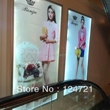 Бренд голограмма витрина отслеживание led light box, алюминиевая рамка оснастки коробка дисплея светодиодная реклама продукта