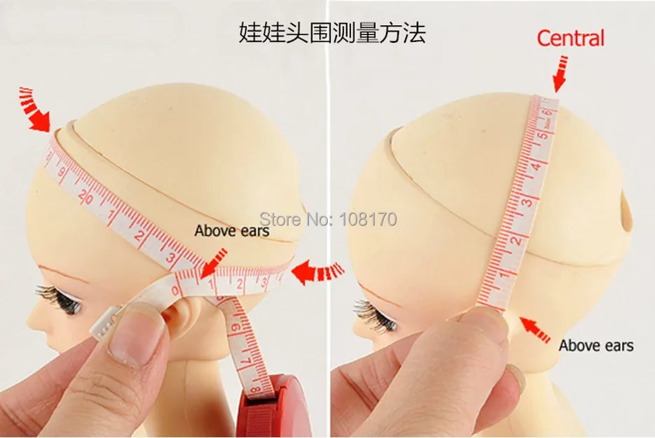 JD337 1/8 1/6 1/4 Pretty Synthetic Mohair BJD Wigs Suit For Size 5-6 Inch 6-7 Inch 7-8 Inch Doll Free Shipping Doll Hair Only