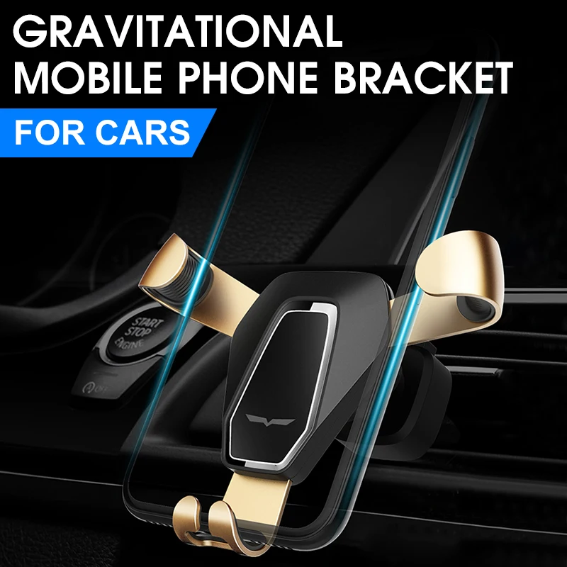 

Universal Gravity car mobile phone holder Air vent support telephone GPS stand 4.0"-6.0" Snap clip soft rubber 360 rotated