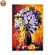 Букет цветов фиолетовые Свадебные праздничные картины по номерам раскраска его картин создали их подарки ручной работы