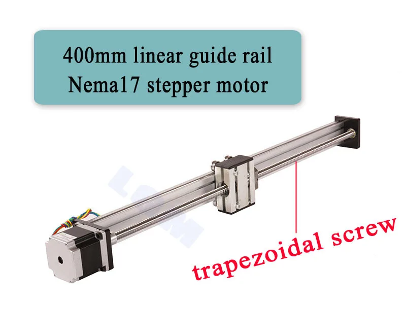 400mm linear guide rail ball screw motor nema17 stepper motor